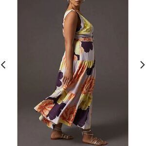 Maeve Floral Maxi Dress - Orange, Purple, Yellow